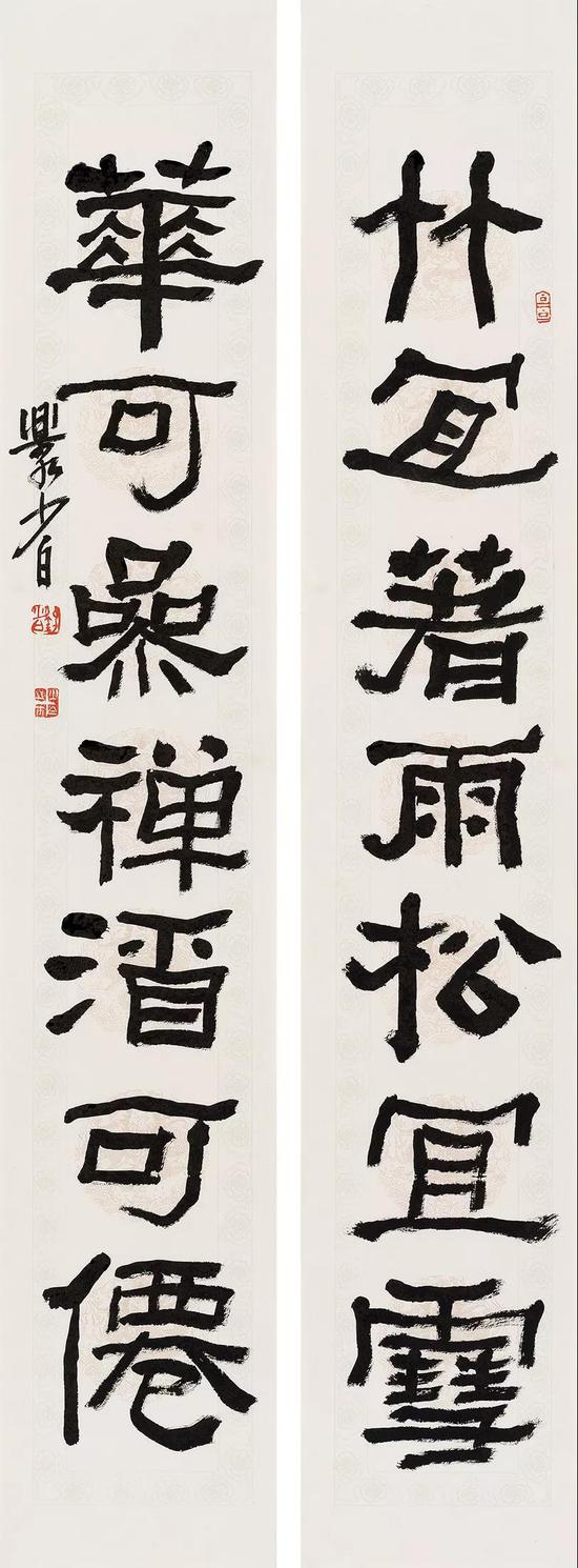 竹宜花可联 95cm×16.8cm×2 2018年